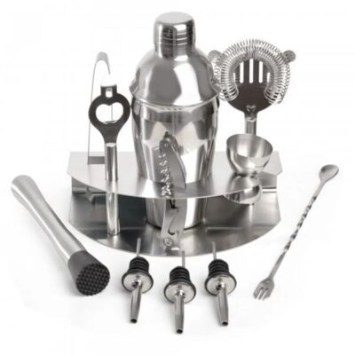 SET BAR ACERO INOX CON BASE 12PZAS