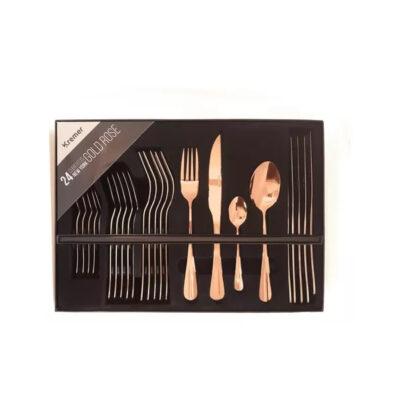 SET DE CUBIERTOS 24PZ NEW YORK GOLD ROSE