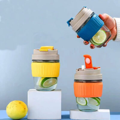 VASO DE VIDRIO DOBLE PORTABLE OFFICE 350