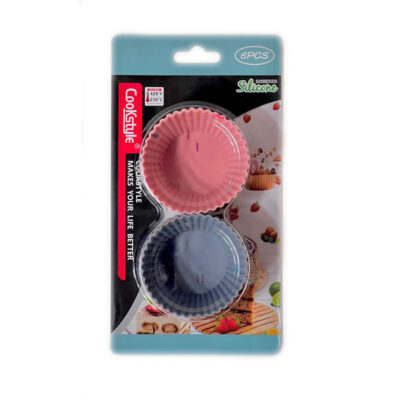 6PC MOLDE MINI TORTA MUFFIN DE SILICONA