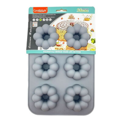 MOLDE DONUT FORMA FLOR DE SILICONA X6