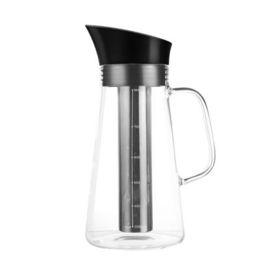 CAFETERA DE VIDRIO CON FILTRO ACERO 1200 ML