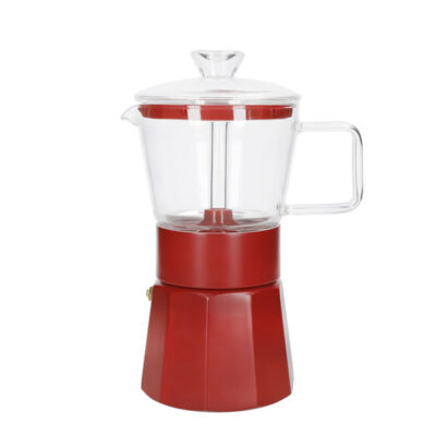 Cafetera Verona Glass La Cafetière 6 Tazas Roja